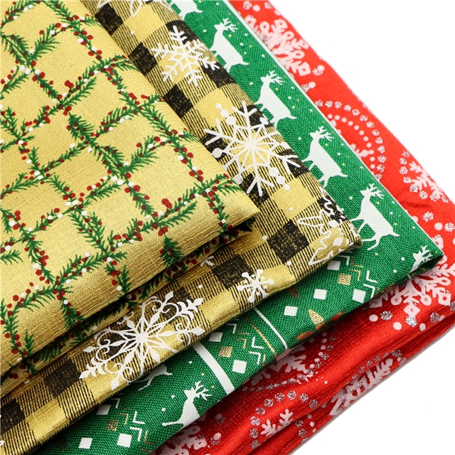 christmas snowflake plaid offset printing bamboo fiber fabric