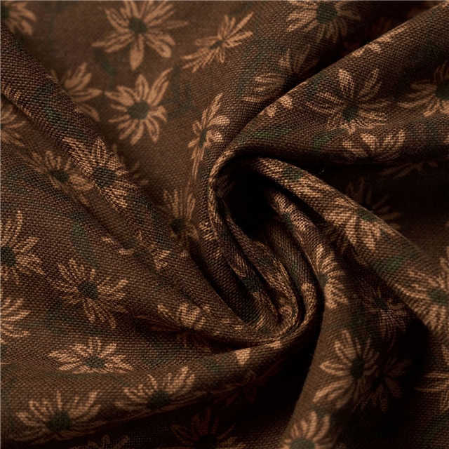 floral daisy printed on pure cotton fabric