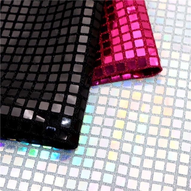 square sequin gold and silver wire needle woven fabric