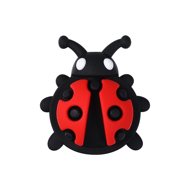 silicone 3d ladybug silicone beads