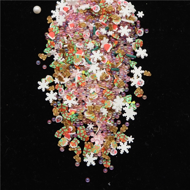 colorful bubble beads christmas soft ceramic nail packaging filler