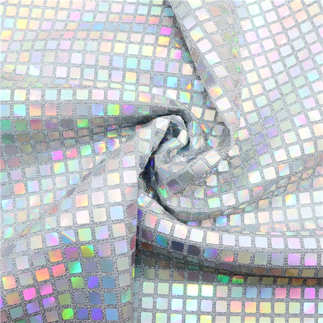 square sequin gold and silver wire needle woven fabric 10#silver+iridescent glitter,100*150cm(39.4*59.1