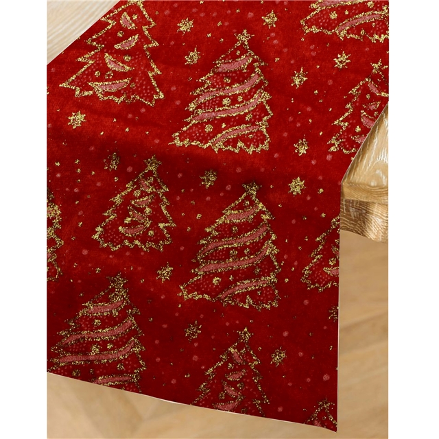 glitter offset printing christmas tree velvet fabric