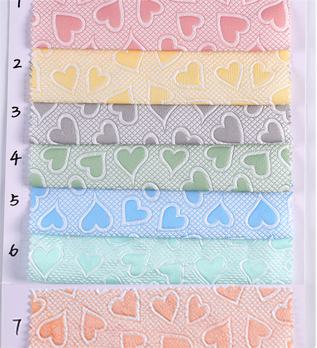 plain heart jacquard fabric