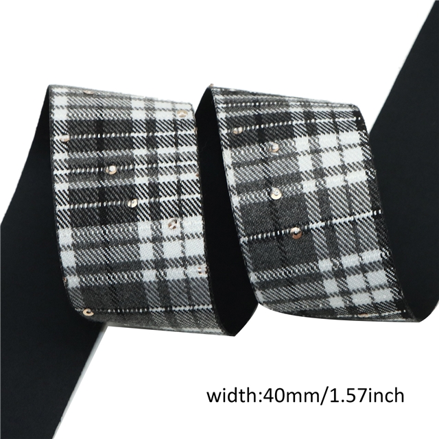 single grating ribbon black,40mm(1.6