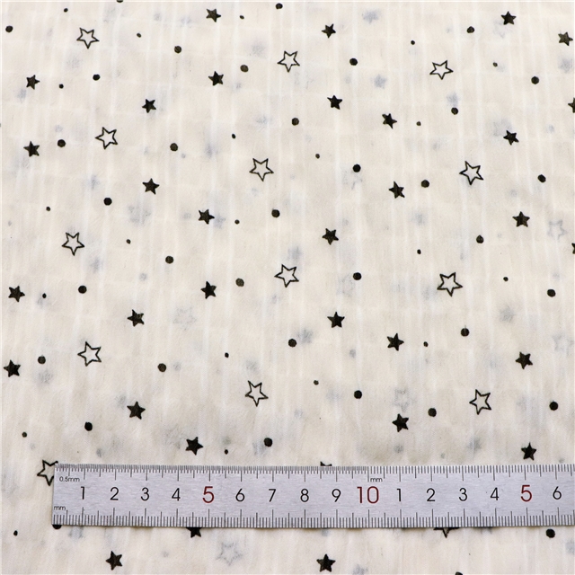 wrinkled watermark dot star chiffon fabric