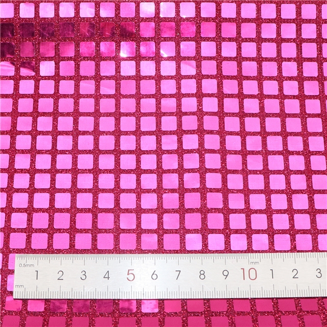 square sequin gold and silver wire needle woven fabric