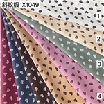 heart digital printed twill fabric