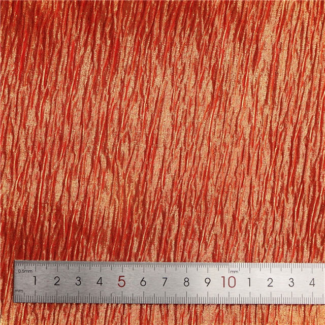 full page embossed gold pleated polyester fabric