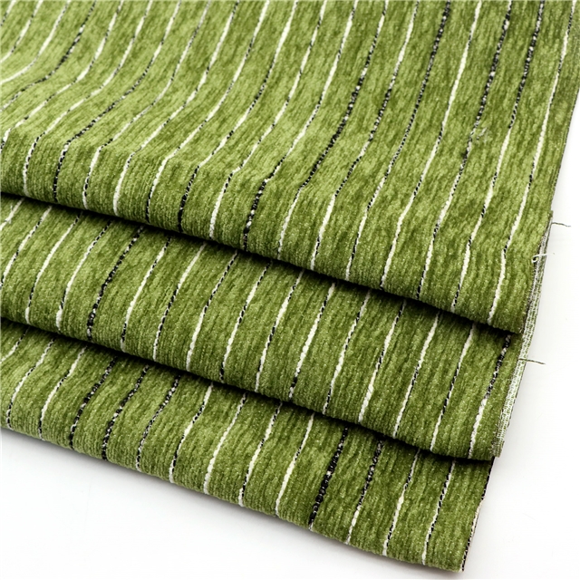 striped chenille fabric
