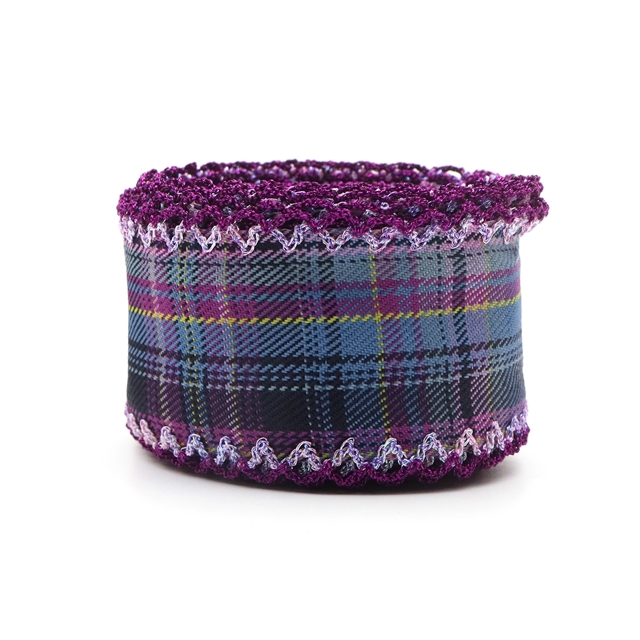 twill grid double layer two-color hook ribbon（5yard/roll）
