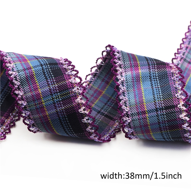twill grid double layer two-color hook ribbon（5yard/roll）