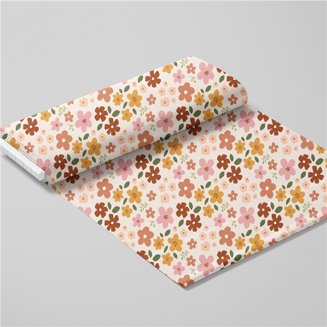 polyester cotton plaid flower series polyester cotton fabric set (6 pcs/set) polyester cotton fabric,50*45cm(19.7*17.7