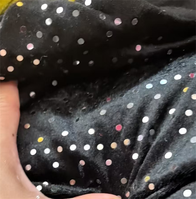 dots sequins velvet fabric