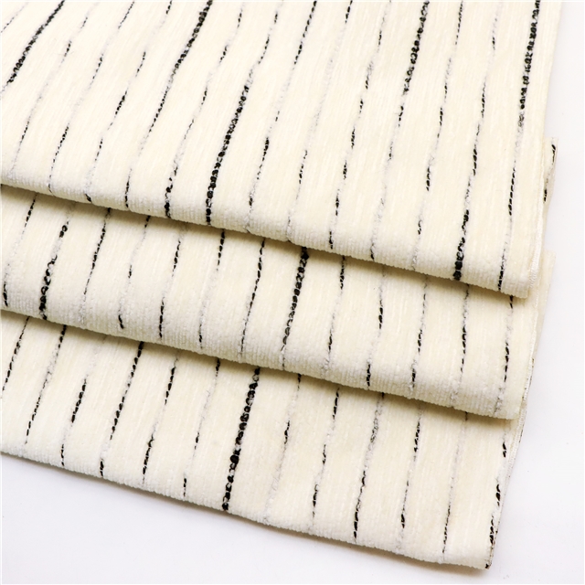 striped chenille fabric