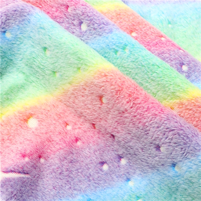rainbow series printed glow in the dark velvet fabric