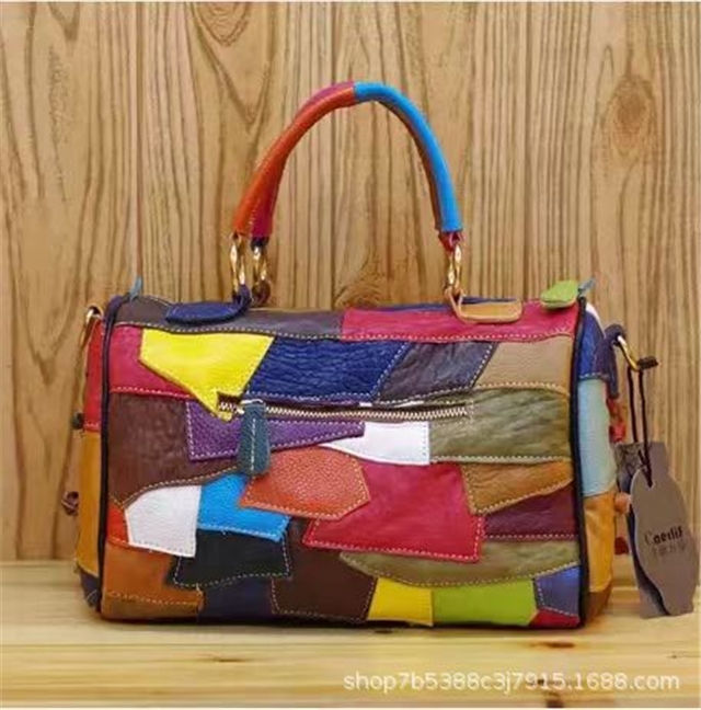 synthetic leather retro splicing simulation PVC synthetic leather