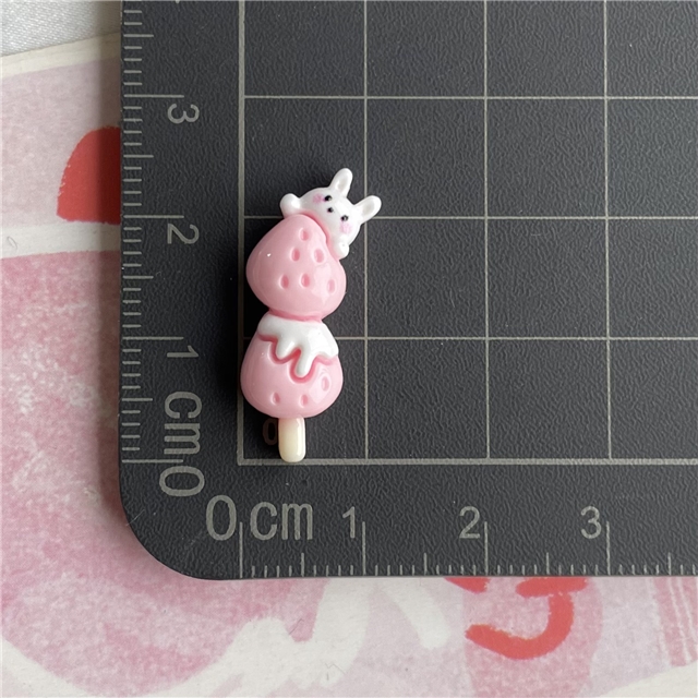 resin Strawberry rabbit bingtanghulu 3d resin accessories