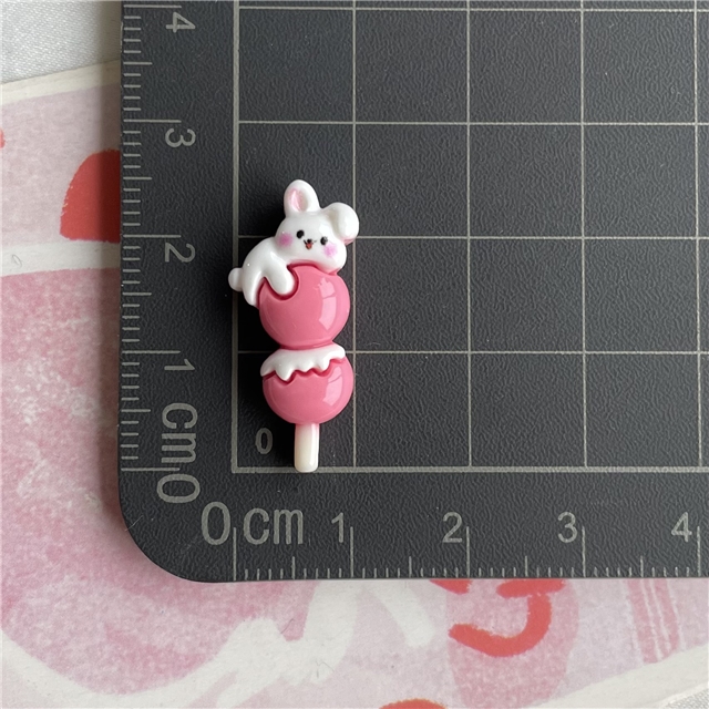 resin Strawberry rabbit bingtanghulu 3d resin accessories