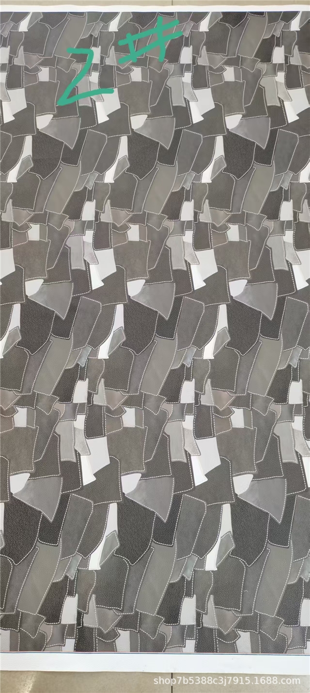 synthetic leather retro splicing simulation PVC synthetic leather