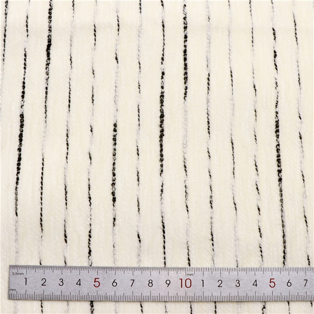 striped chenille fabric