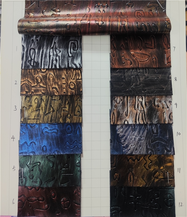 synthetic leather bump texture Imitation ancient egyptian oracle bones rubbing faux leather