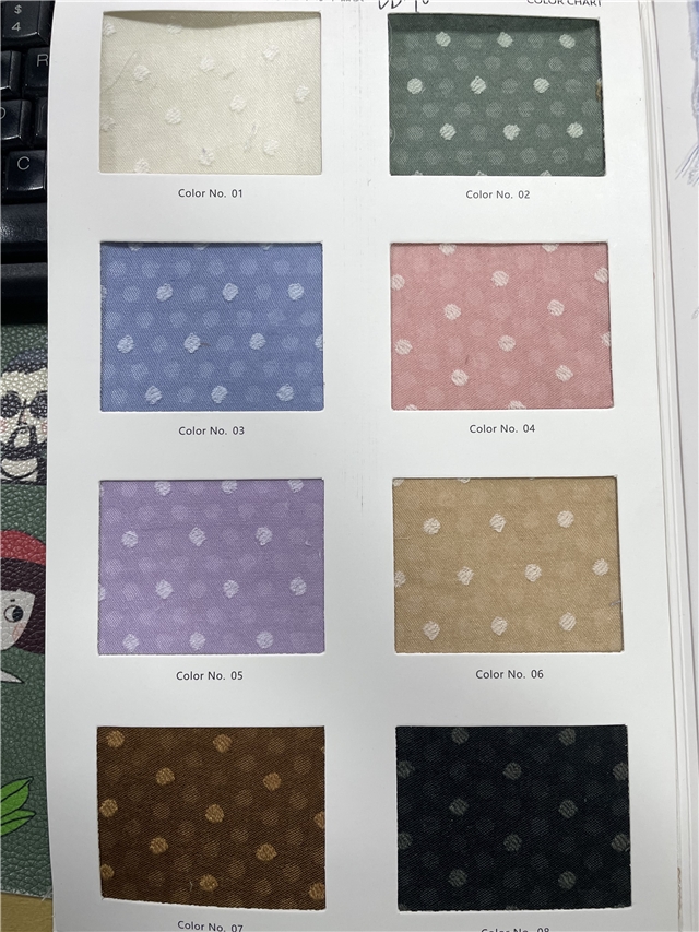 Solid Color Pokal Dot Jacquard Fabric
