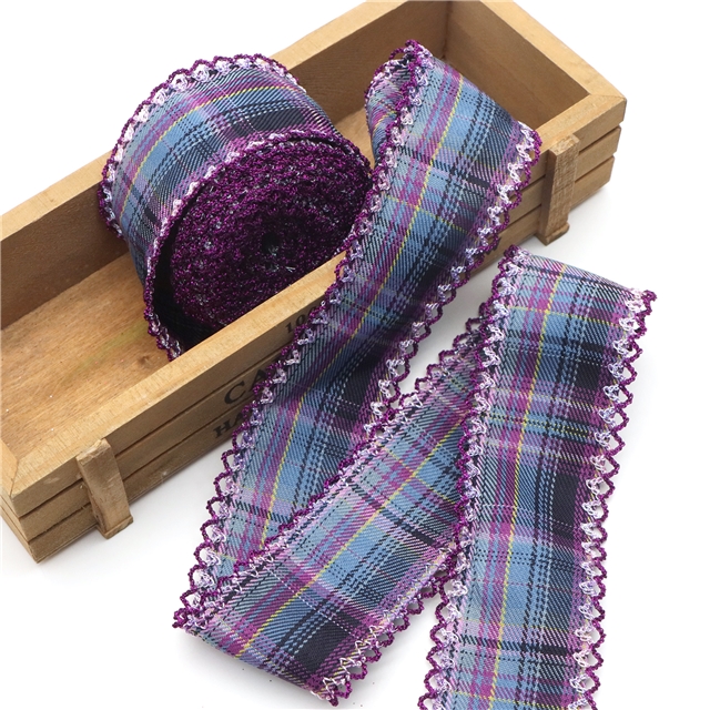 twill grid double layer two-color hook ribbon（5yard/roll）