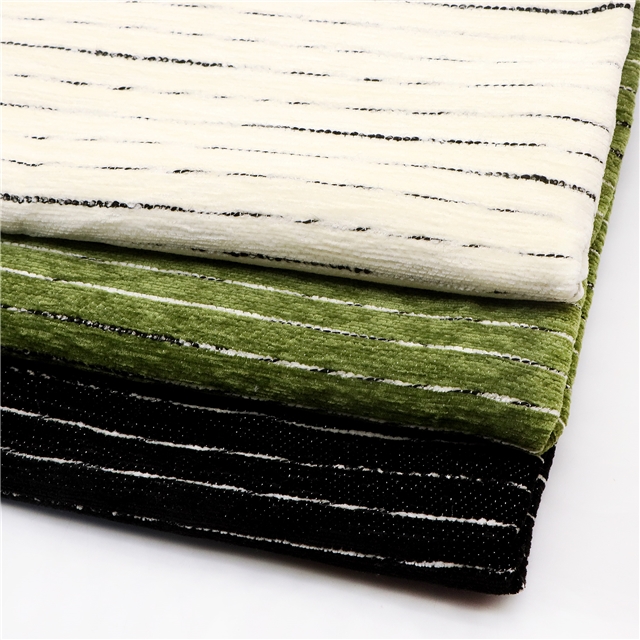 striped chenille fabric