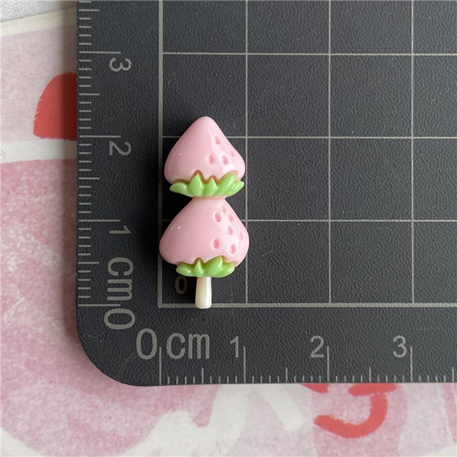 resin Strawberry rabbit bingtanghulu 3d resin accessories