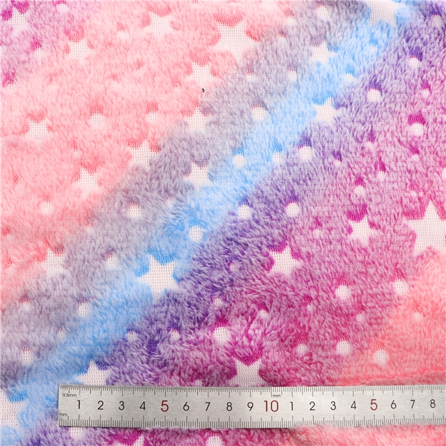 rainbow series printed glow in the dark velvet fabric