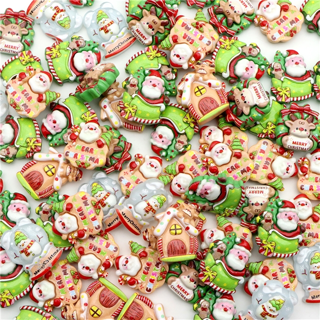 christmas series 3d resin accessories