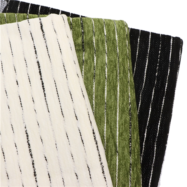striped chenille fabric