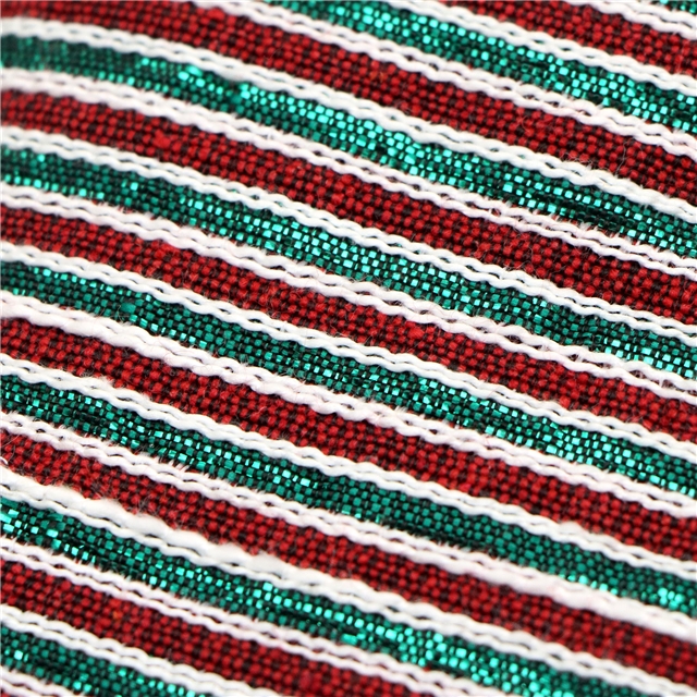 polyester yarn dyed gold silver silk bamboo striped fabric