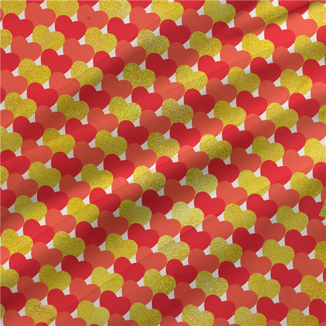 self printed gold foil faux leather fabric