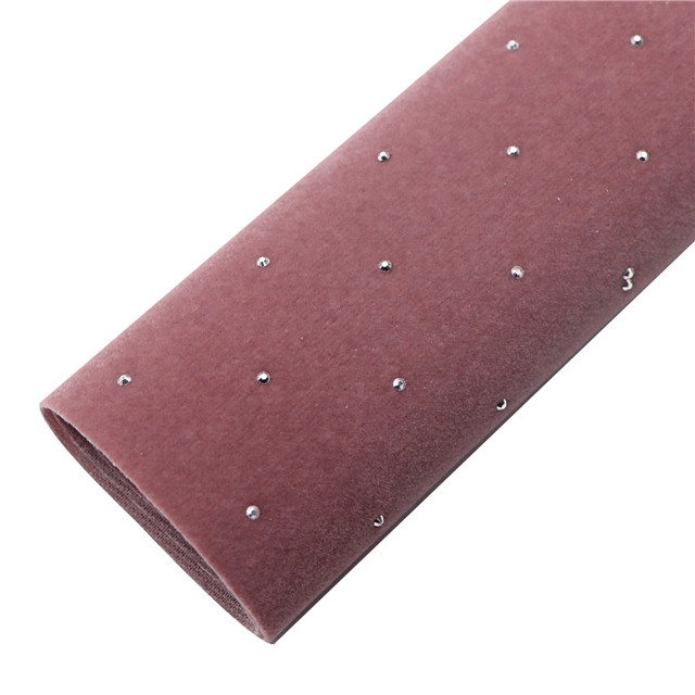 synthetic leather plain hot pressed diamond suede faux leather 