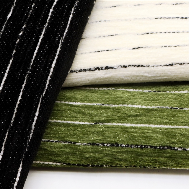 striped chenille fabric