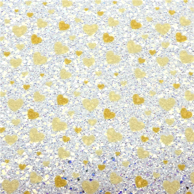 synthetic leather heart chunky glitter big small sequins mixed faux leather