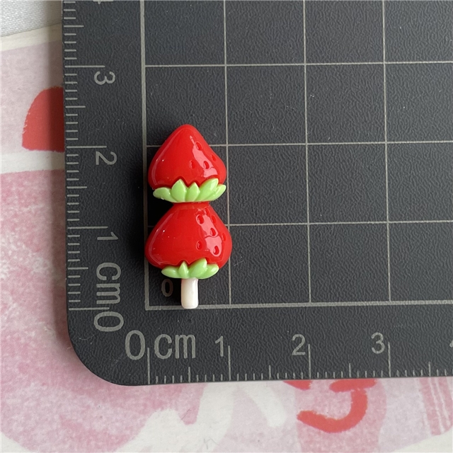 resin Strawberry rabbit bingtanghulu 3d resin accessories