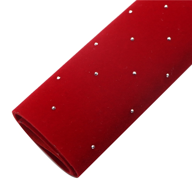 synthetic leather plain hot pressed diamond suede faux leather 
