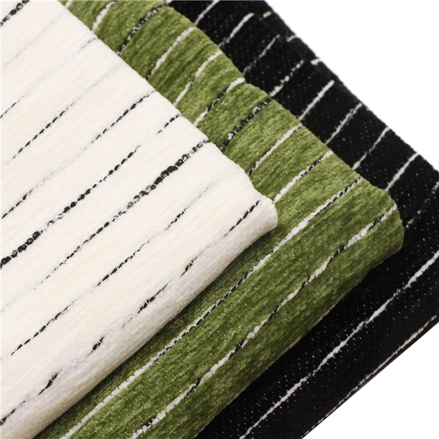 striped chenille fabric