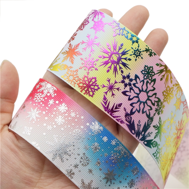 1.5" 热转印+烫镭色银 grosgrain 38mm(1-1/2