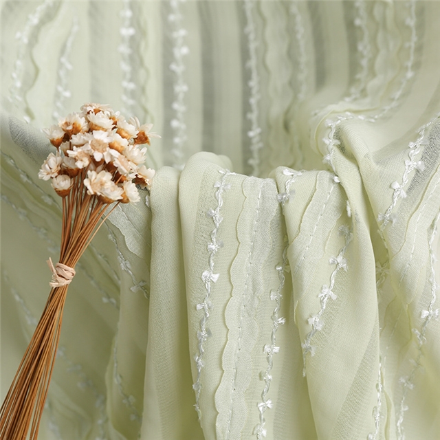 polyester fiber striped hook and loop chiffon fabric