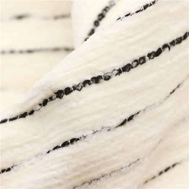 striped chenille fabric