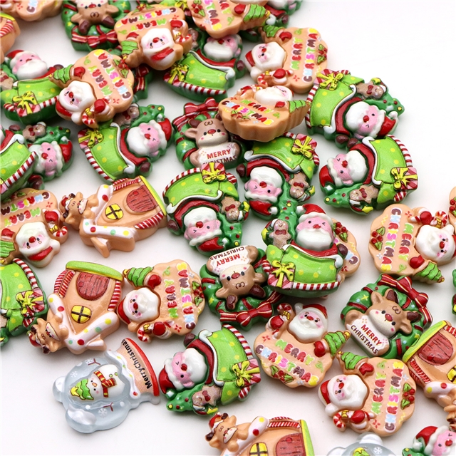 christmas series 3d resin accessories