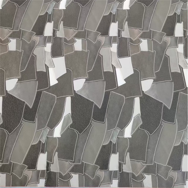 synthetic leather retro splicing simulation PVC synthetic leather