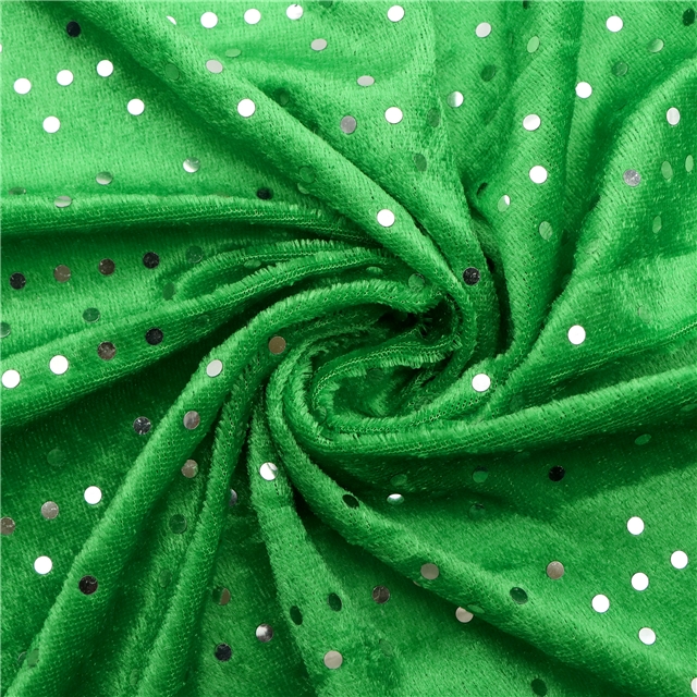 dots sequins velvet fabric