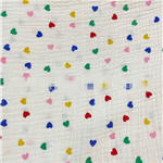 color heart cotton double-layer gauze