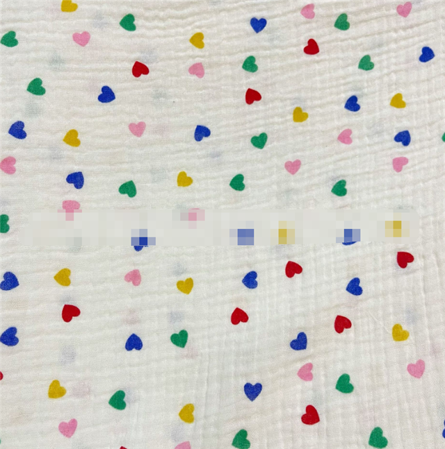 100% cotton color heart cotton double-layer gauze