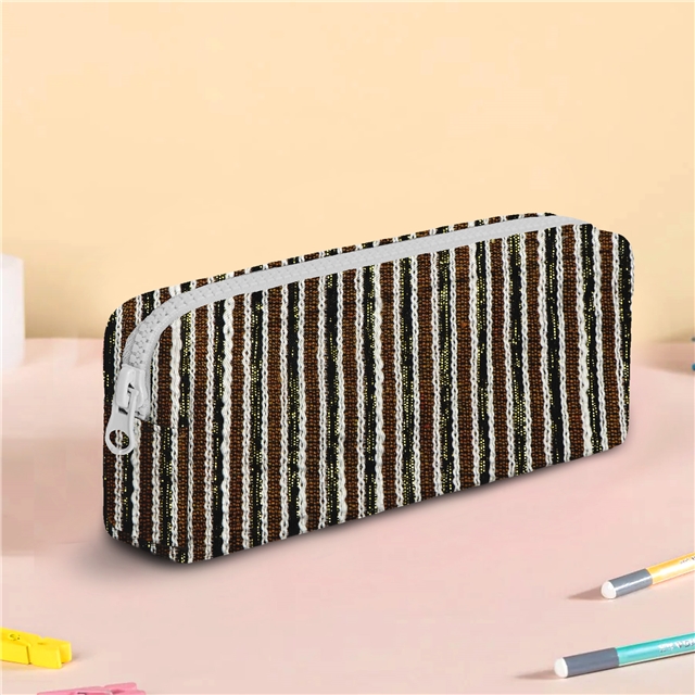 polyester yarn dyed gold silver silk bamboo striped fabric